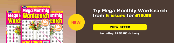 Mega Monthly Wordsearch Print Subscription special offer banner